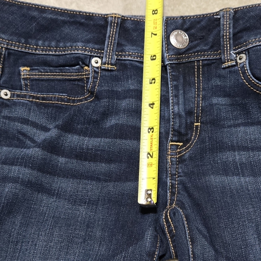 American Eagle Kick Boot Jeans Womens Size 4 Long (28x32) Dark Wash  Stretch - Picture 10 of 10